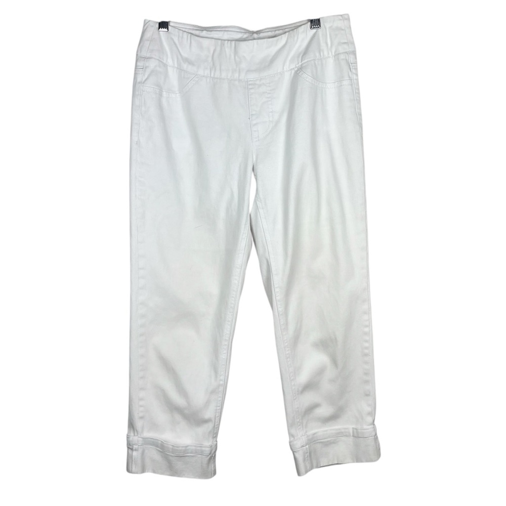 Soft Surroundings White Pull On Cropped Pants Size XS Style #29242